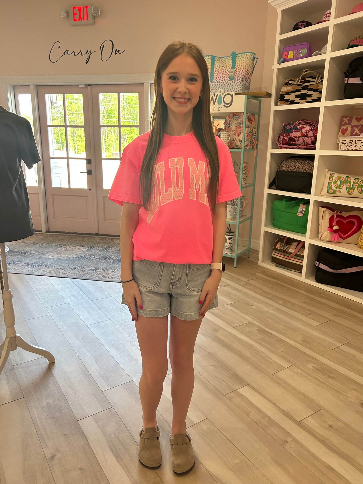 Lulu Polka Dot Neon Pink Tee