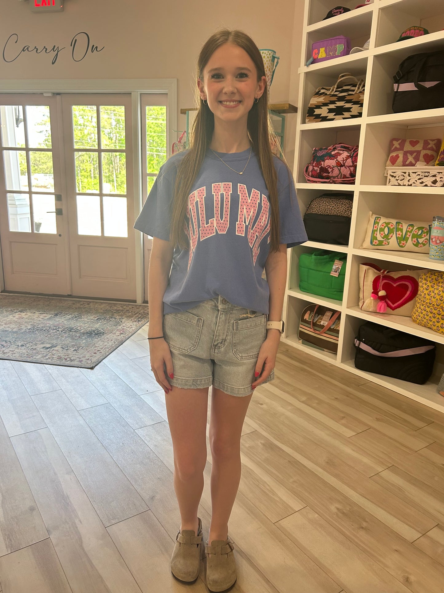 Lulu Polka Dot Flo Blue Tee