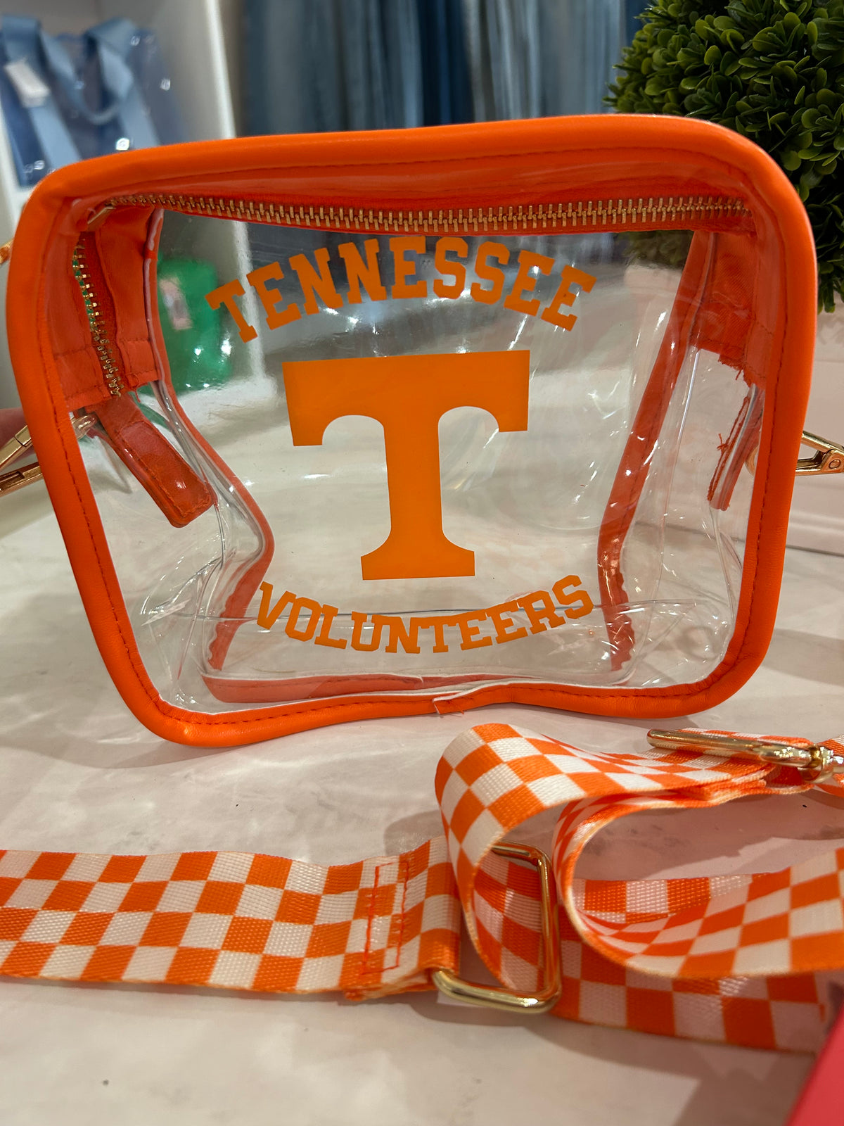 Tennessee Volunteers Orange Clear Crossbody Bag