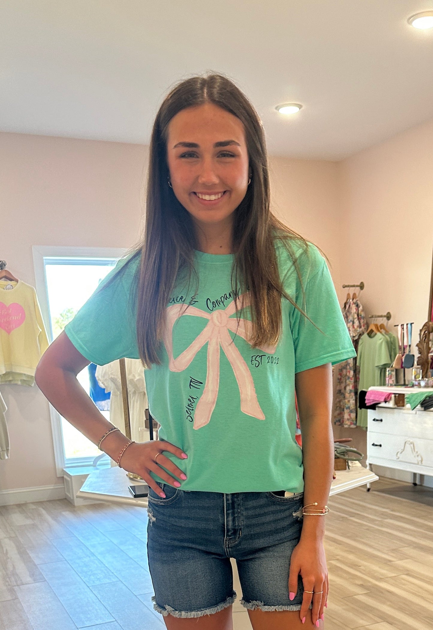 Pierce and Company Boutique Bow Tee
