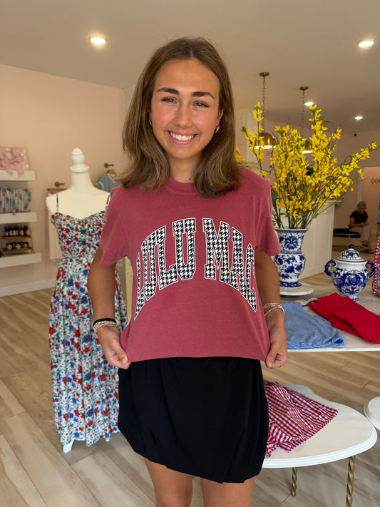 Lulu Mac Houndstooth Tee