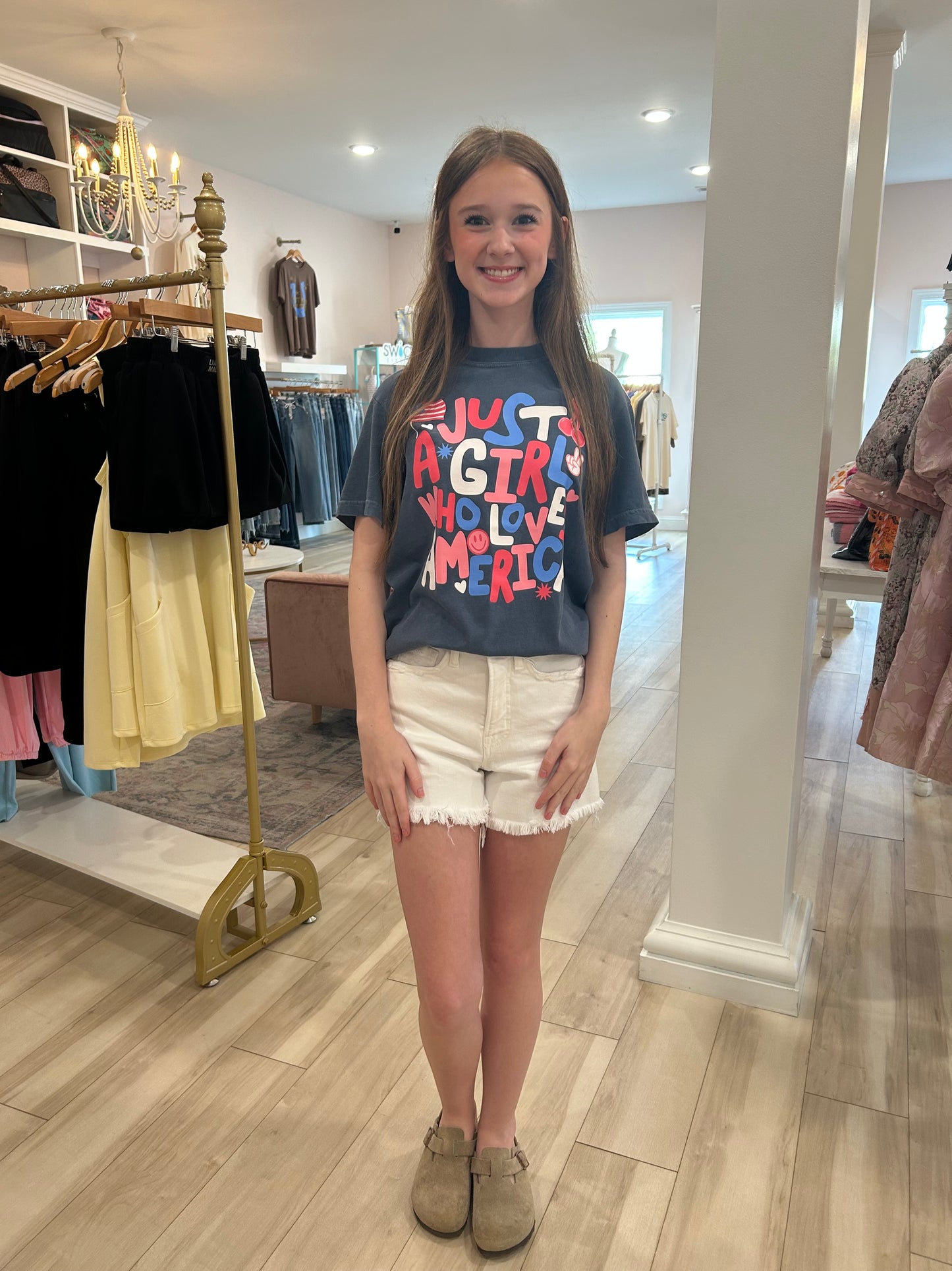 Just a Girl Who Loves America Tee