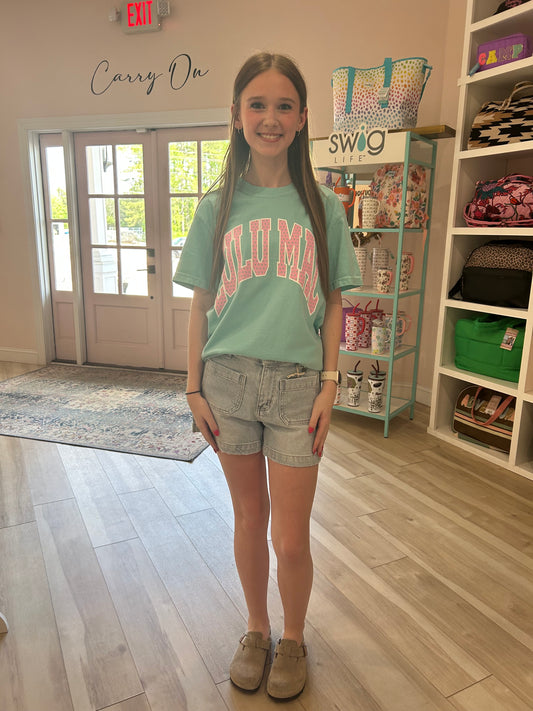 Lulu Polka Dot Chalky Mint Tee