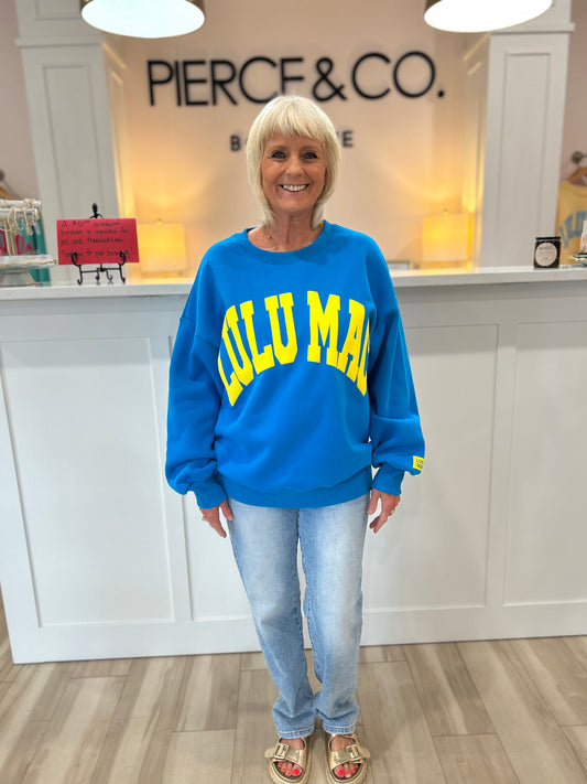 Lulu Mac Cyan / Yellow Sweatshirt