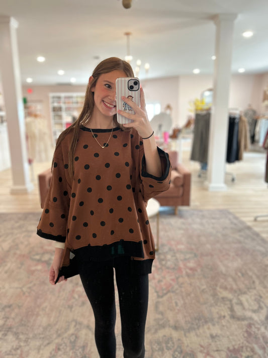 Polly Polka Dot Oversized Top