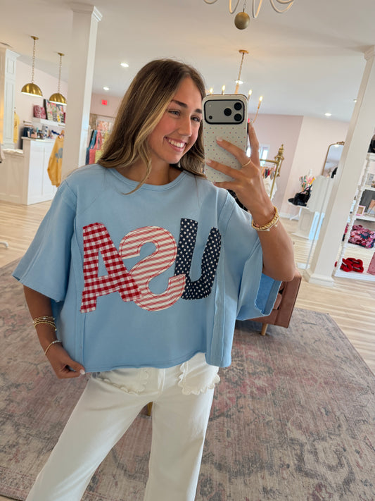USA Patchwork Tee