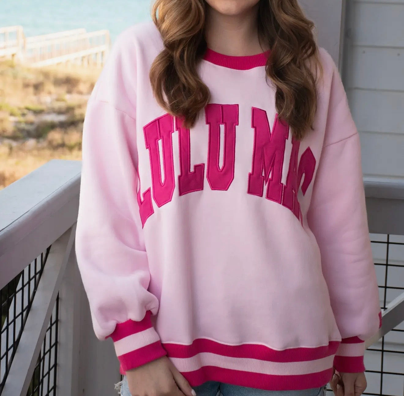Lulu Social Society Sweatshirt Light Pink / Hot Pink