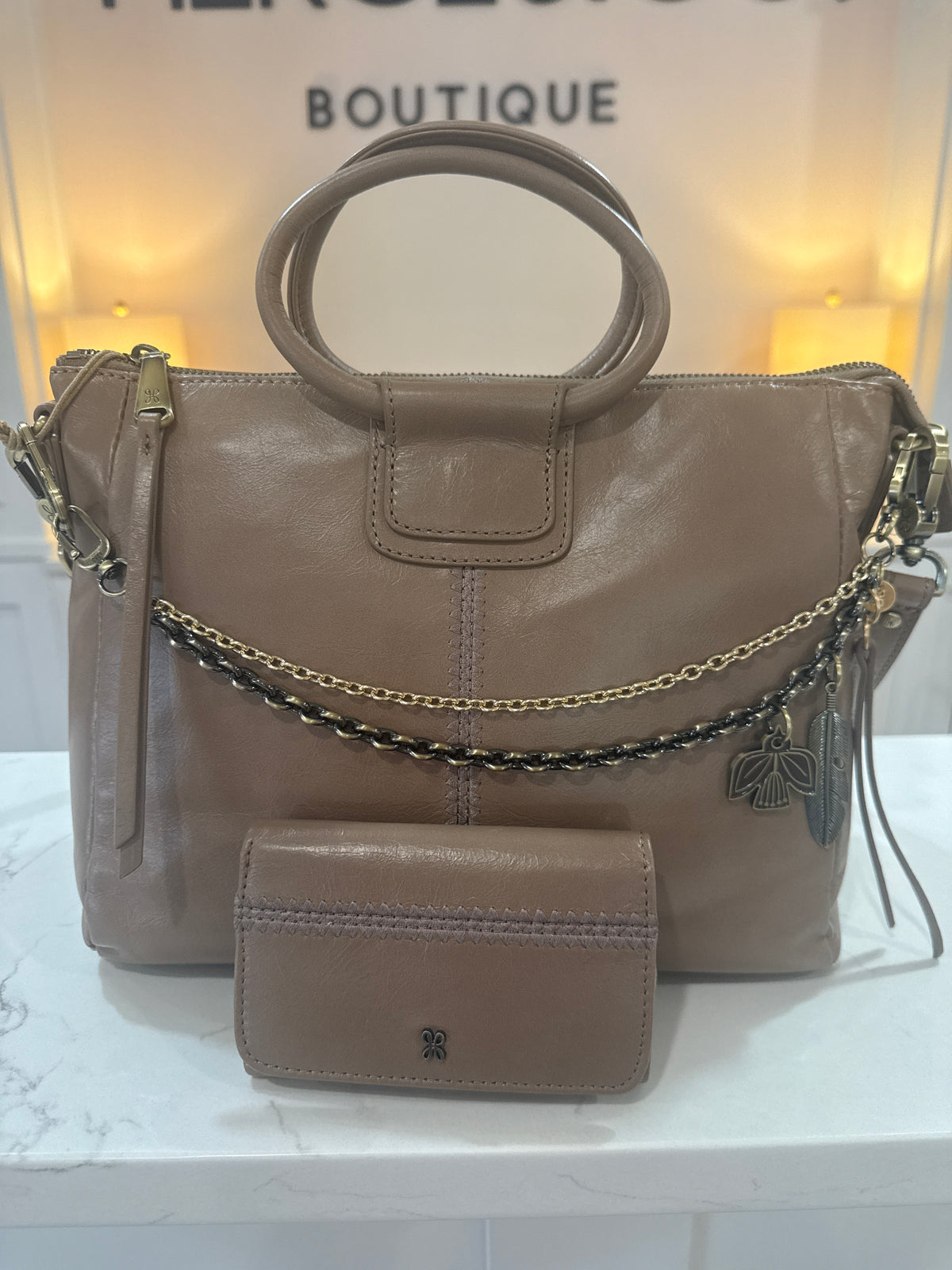 Hobo Sheila Medium Satchel in Woodsmoke
