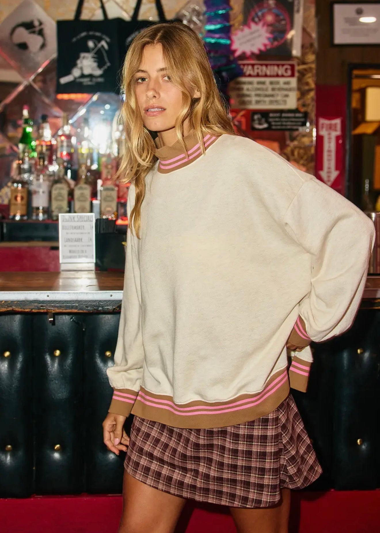 Elsie Mock Sweatshirt Top