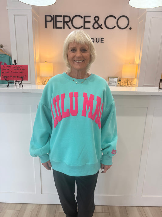 Lulu Mac Mint / Hot Pink Sweatshirt