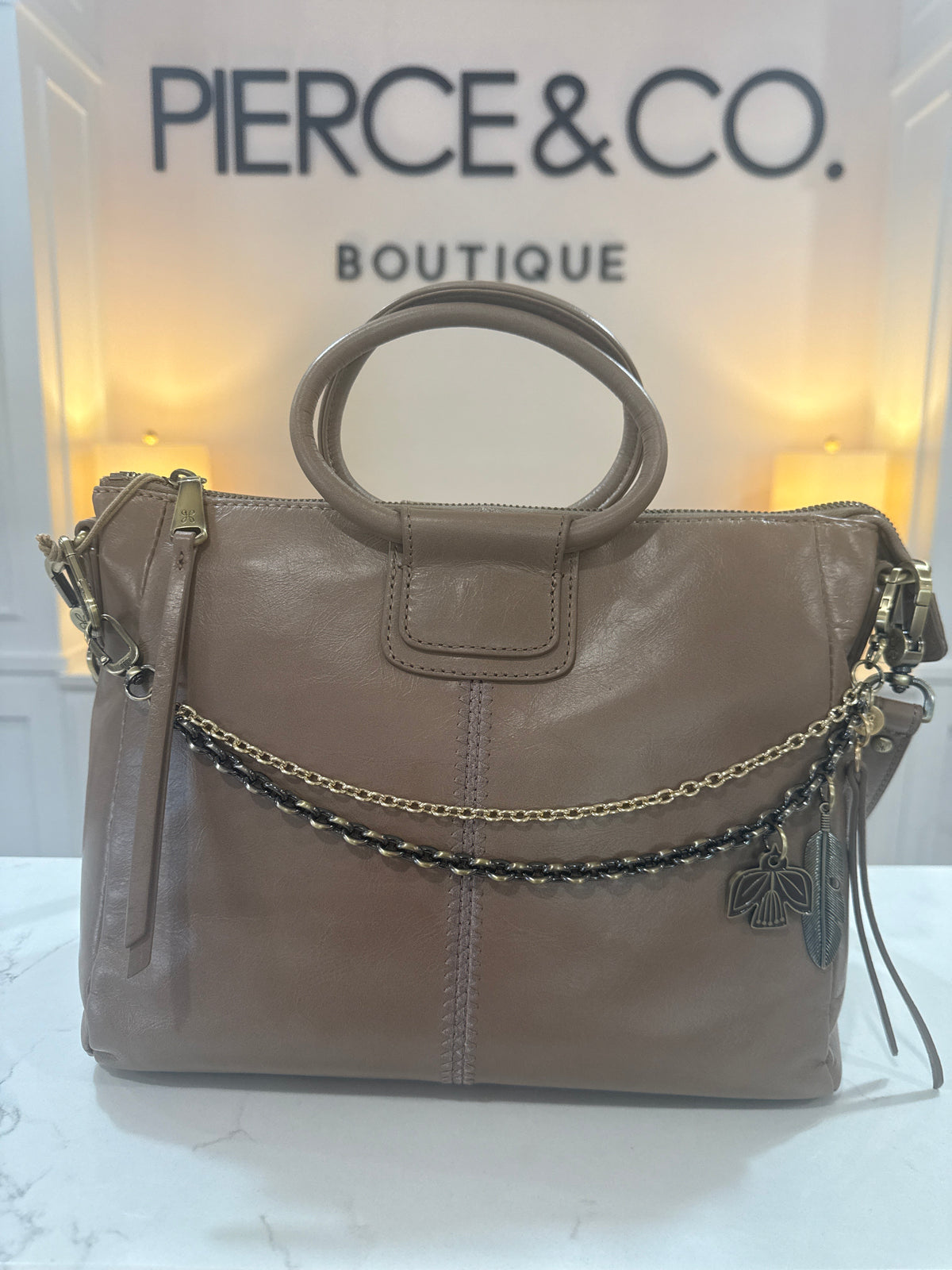Hobo Sheila Medium Satchel in Woodsmoke